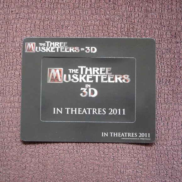 2/$12: THE THREE MUSKETEERS IN 3D Magnet 2011 - Picture 1 of 1